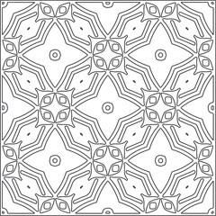 Vector pattern with symmetrical elements . Repeating geometric tiles from striped elements.Monochrome texture.Black and 
white pattern for wallpapers and backgrounds.