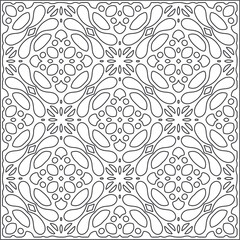 Vector pattern with symmetrical elements . Repeating geometric tiles from striped elements.Monochrome texture.Black and 
white pattern for wallpapers and backgrounds.
