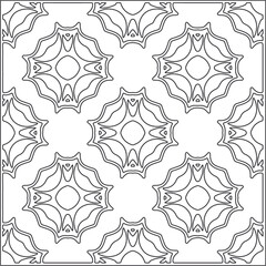 Vector pattern with symmetrical elements . Repeating geometric tiles from striped elements.Monochrome texture.Black and 
white pattern for wallpapers and backgrounds.