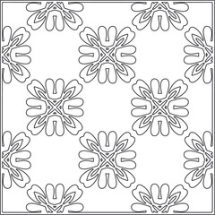 Vector pattern with symmetrical elements . Repeating geometric tiles from striped elements.Monochrome texture.Black and 
white pattern for wallpapers and backgrounds.