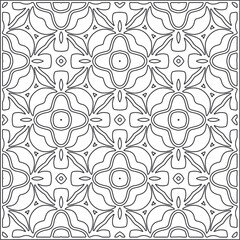 Vector pattern with symmetrical elements . Repeating geometric tiles from striped elements.Monochrome texture.Black and 
white pattern for wallpapers and backgrounds.