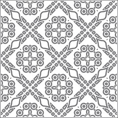 Vector pattern with symmetrical elements . Repeating geometric tiles from striped elements.Monochrome texture.Black and 
white pattern for wallpapers and backgrounds.