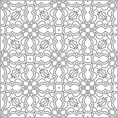 Vector pattern with symmetrical elements . Repeating geometric tiles from striped elements.Monochrome texture.Black and 
white pattern for wallpapers and backgrounds.