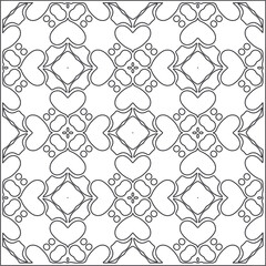 Vector pattern with symmetrical elements . Repeating geometric tiles from striped elements.Monochrome texture.Black and 
white pattern for wallpapers and backgrounds.