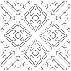 Vector pattern with symmetrical elements . Repeating geometric tiles from striped elements.Monochrome texture.Black and 
white pattern for wallpapers and backgrounds.