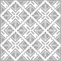 Vector pattern with symmetrical elements . Repeating geometric tiles from striped elements.Monochrome texture.Black and 
white pattern for wallpapers and backgrounds.