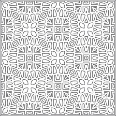Vector pattern with symmetrical elements . Repeating geometric tiles from striped elements.Monochrome texture.Black and 
white pattern for wallpapers and backgrounds.