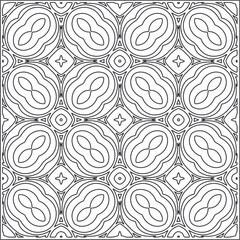 Vector pattern with symmetrical elements . Repeating geometric tiles from striped elements.Monochrome texture.Black and 
white pattern for wallpapers and backgrounds.