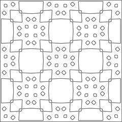 Vector pattern with symmetrical elements . Repeating geometric tiles from striped elements.Monochrome texture.Black and 
white pattern for wallpapers and backgrounds.