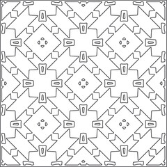 Vector pattern with symmetrical elements . Repeating geometric tiles from striped elements.Monochrome texture.Black and 
white pattern for wallpapers and backgrounds.