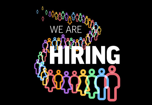 We Are Hiring Minimalistic Flyer Layout