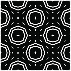 Flower geometric pattern. Seamless vector background. White and black ornament. Ornament for fabric, wallpaper, packaging. 

Decorative print.