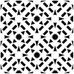 Decorative abstract pattern. Black and white seamless geometric pattern.
