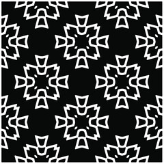 Decorative abstract pattern. Black and white seamless artistic pattern