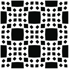 Decorative abstract pattern. Black and white seamless artistic pattern