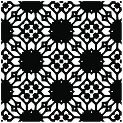 Decorative abstract pattern. Black and white seamless artistic pattern