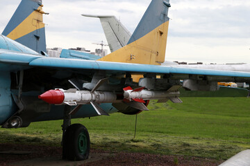 Aircraft armament on an airplane wing