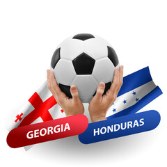 Soccer football competition match, national teams georgia vs honduras
