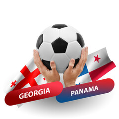 Soccer football competition match, national teams georgia vs panama