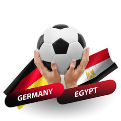 Soccer football competition match, national teams germany vs egypt