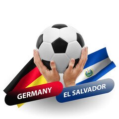 Soccer football competition match, national teams germany vs el salvador