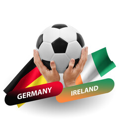 Soccer football competition match, national teams germany vs ireland