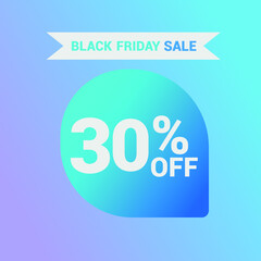 30% off Sale banner special offer ad discount promotion vector banner. price discount offer. season sale promo sticker colorful background