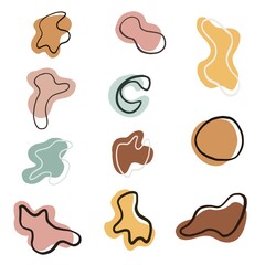 earth tone abstract shape collections