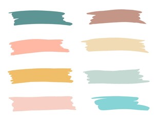 hand drawn of pastels washi tapes