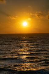 Sunset over the sea, Capo Mannu, Sardinia