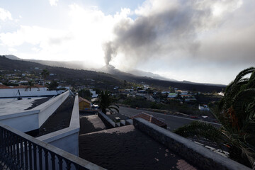 View of eruption of Cumbre Vieja Volcano. La Palma, Canary Islands, Spain. November, 2021