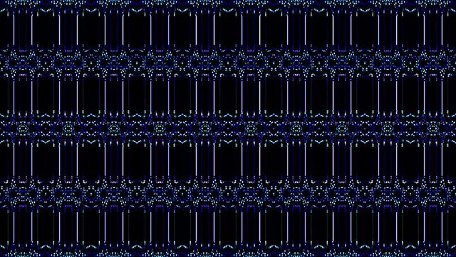 shining bright lines set blue wave motion, colorful, on black background