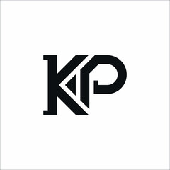 Fototapeta premium K and P logo on white background