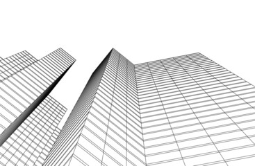 Fototapeta premium architectural drawing vector illustration