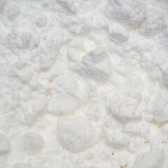 Powdered sugar close-up. View from above.
