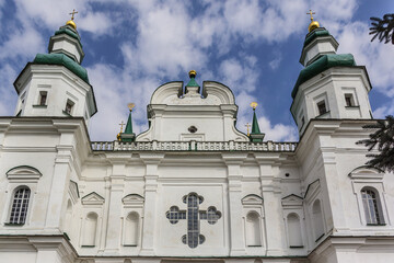 Saint Trinity Cathedral (1695) in Holy Trinity - Elijah Monastery in Chernihiv. Monastery founded in 11th century. City Chernihiv - one of oldest cities of Kievan Rus (907). Chernihiv, Ukraine.