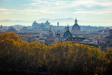 Fototapeta na wymiar Herbstpanorama Rom