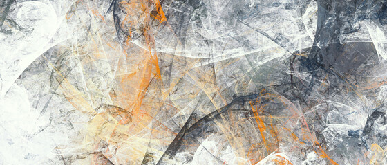 Abstract painting grunge texture. Modern paint grey pattern. Bright background. Fractal artwork for creative graphic design