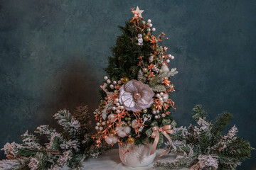 Christmas decorations with fir trees  © photographyx