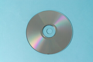 Blank disc music video on blue background.