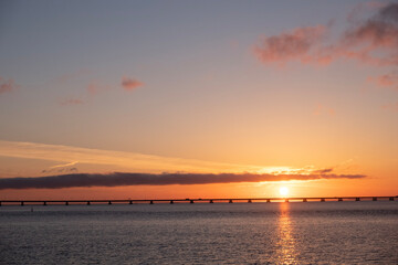 sunset over the sea