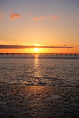 sunset over the sea