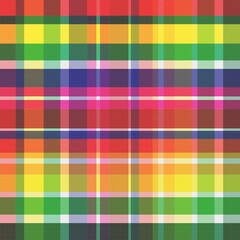 rainbow tone Plaid Fabric Classi Patterns Seamless Abstract Checkered Texture Background
