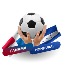 Soccer football competition match, national teams panama vs honduras