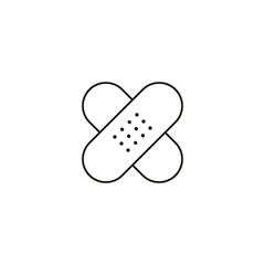 plaster adhesive icon line style graphic design vector