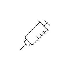 inject vaccine icon line style graphic design vector