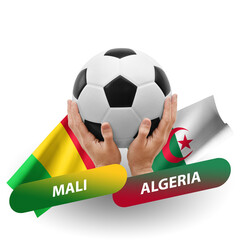 Soccer football competition match, national teams mali vs algeria
