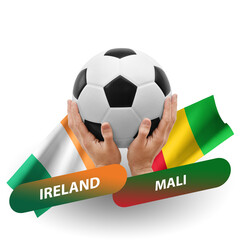 Soccer football competition match, national teams ireland vs mali