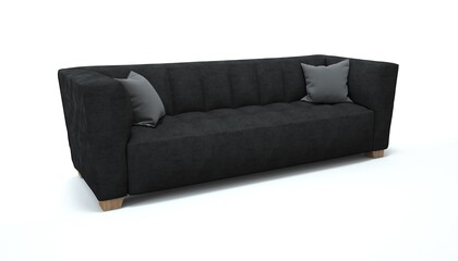 3d render of a sofa on an isolated white background. 