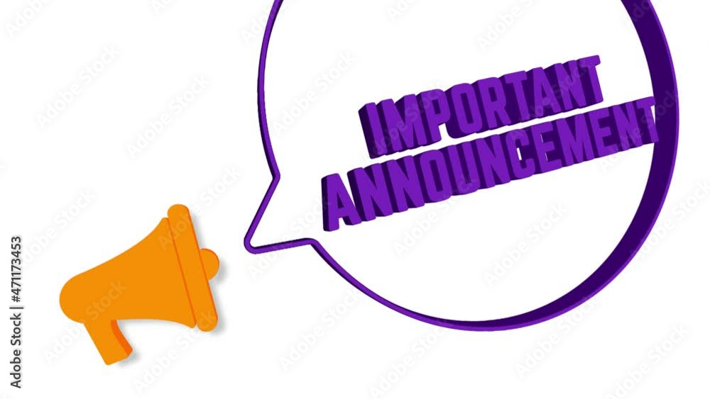 Leinwandbilder megaphone with speech bubble in 3d style on white background. important announcement text. loudspeak